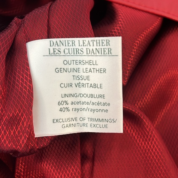 SOLD 🌟Red Danier Leather Pencil Skirt - Picture 6 of 7